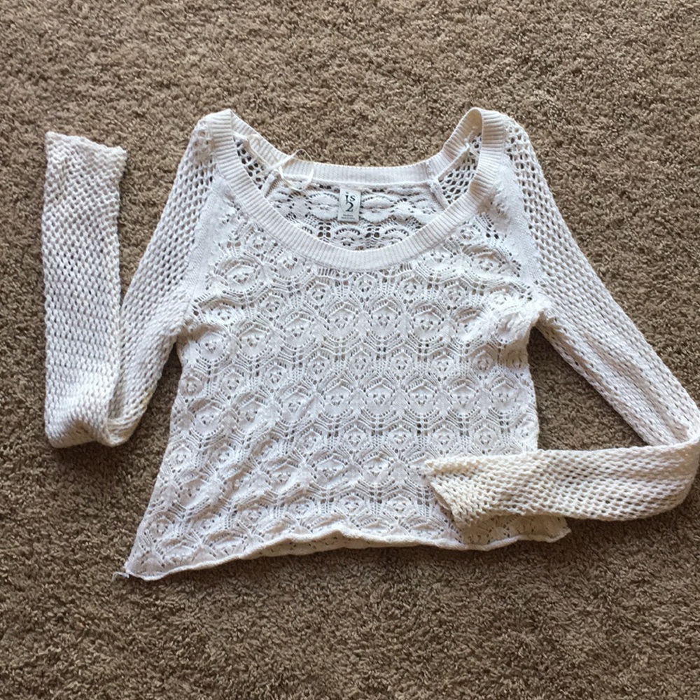 White Macrame Sweater
